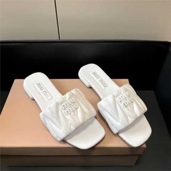 

beach shoes women slide designer sandals slippers mius women's 2023 new summer outwear vacation cool flat bottom square s47x