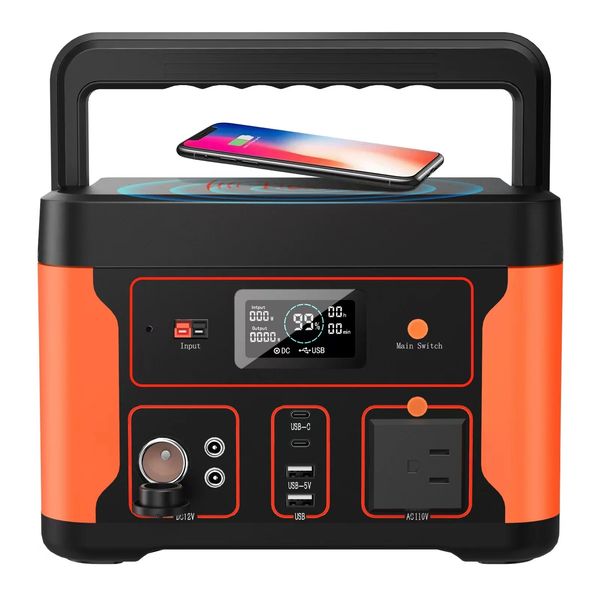 

us direct tiexei d600 600w lifepo4 portable power station 550wh solar generator emergency power supply for outdoor camping home backup