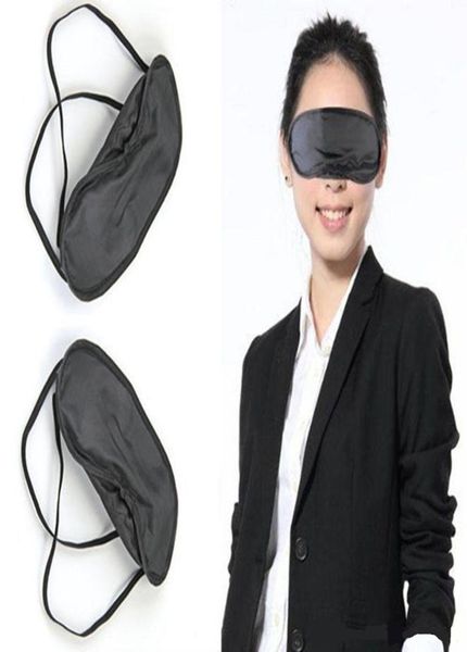 

50 pcs whole gift travel sleeping eye mask black shade blindfold eye patch night economic1266685