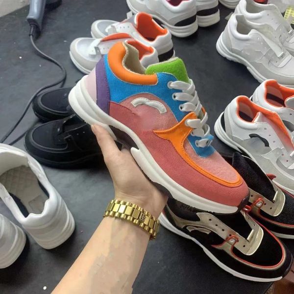 

sneaker gold match color sport shoes spring new candy color reflective ins trend gym shoes, Black