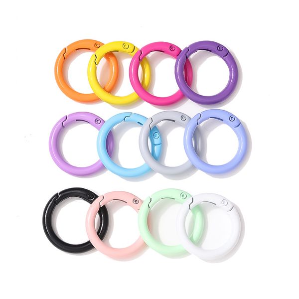 

new fashion colorful painting round hook clasp diy jewelry making for gift