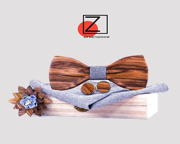 

zebra wood handmade 3d grey wooden bow ties for men quality mens tie bowtie butterfly gravata2238555, Black;gray