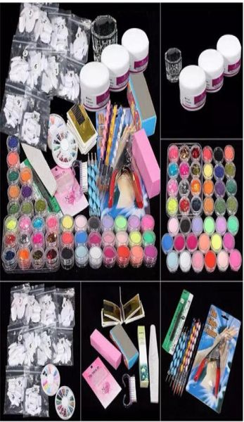 

whole colorwomen 37 in 1 professional manicure set acrylic glitter powder french nail art decor tips set 160927 drop 5475494