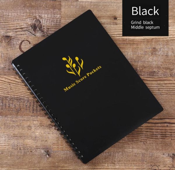 

folder for musicians sheet music folder band folder writable spiralbound a4 size 30 pockets 60 pages black9538448