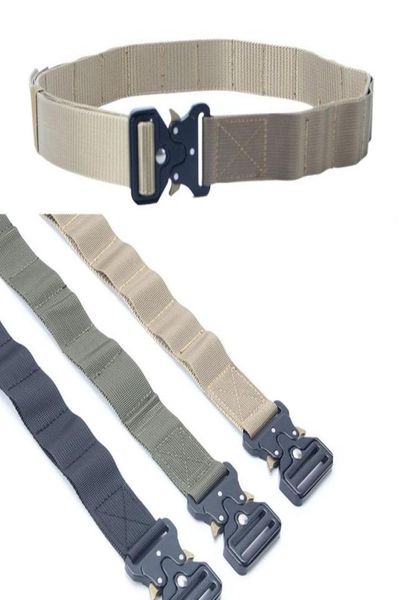 

new tactical molle belt army battle waist belt heavy duty outdoor hunting combat training nylon waistband1279041, Black;gray