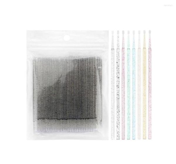 

makeup sponges 100pcs disposable crystal micro brush eyelashes extension individual lash removing swab stick cotton buds for ear c1226890