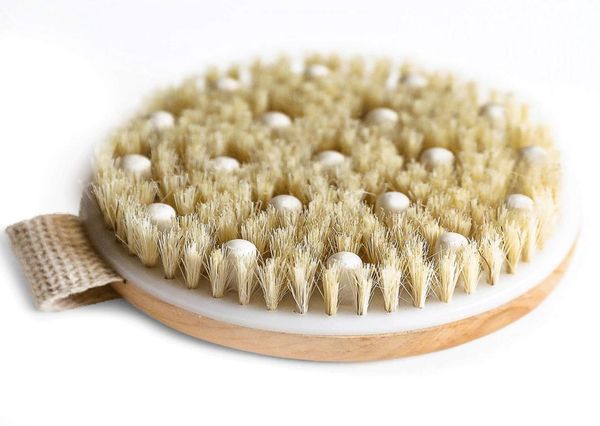 

dry skin body brush exfoliating wooden sideburns round bath brush back scrubber back brush massage body scrub skin bathing brushin8817164