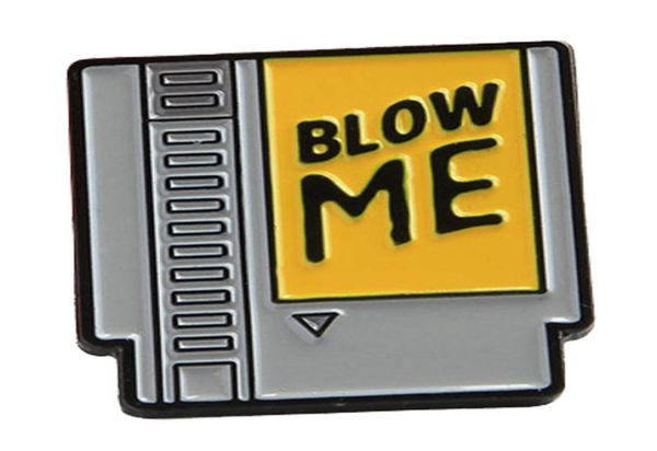 

vintage cartridge brooch 80039s video game badge hard enamel pin lapel pins jewelry accessory9789932, Blue