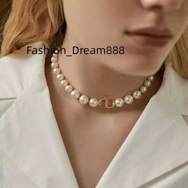 

luxury jewelry women choker necklace fashion imitate pearl choker necklace wholesale, Silver