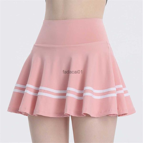 

summer tennis skorts high waist badminton golf volleyball mini pleated skirts 2 in 1 exercise running fitness sports yoga shorts l230621, Black