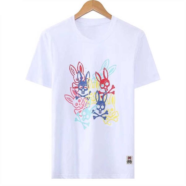 

mens psychos tees designer bunnys t shirt jacket fashion casual brand short sleeved sportswear pullover roci, White;black