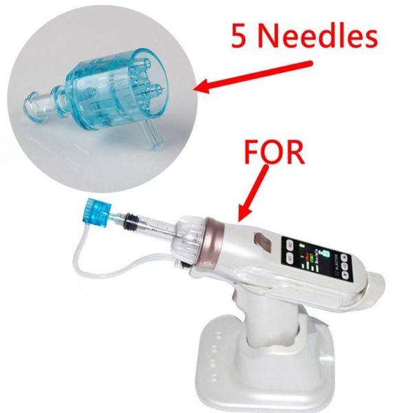 

10pcs replacement 5 needles mesotherapy meso gun negative pressure cartridge for ez vacuum injector skin beauty8013649, Black;white
