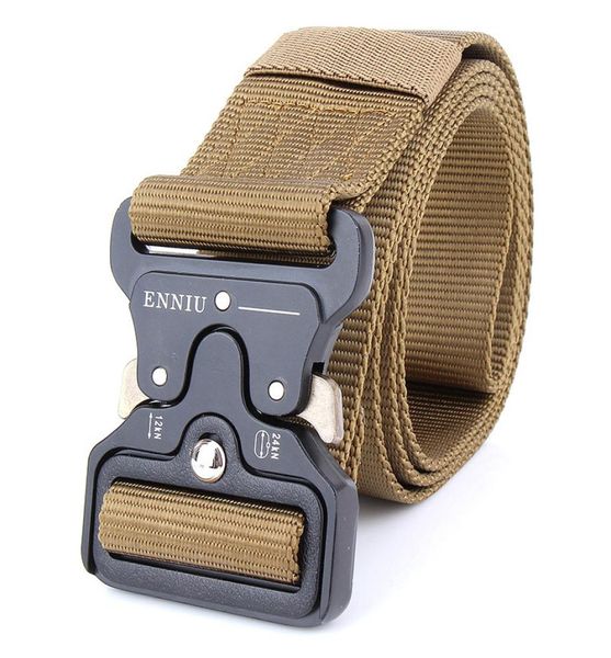 

2018 new fashion 7 colors army tactical waist belt jeans male casual canvas webbing nylon duty beltcan be custommade logo1294669, Black;green