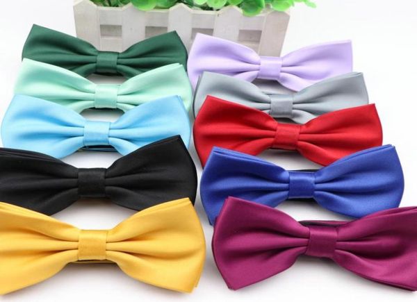 

bow ties solid color fashion bowties groom men formal colourful cravat male marriage accessories design for wedding party daily we1386332, Black;gray