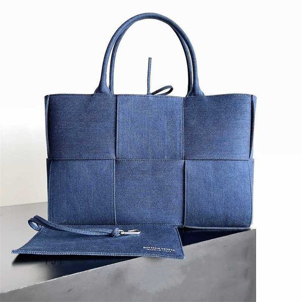 

tote luxury bag bottegas bvs counter quality arco tote bag denim three grid denim knitted new product launched