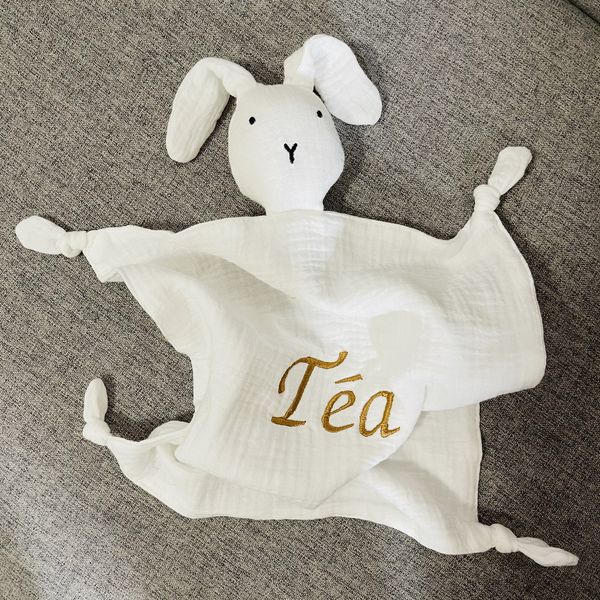 

blankets swaddling baby name personalized embroidered soother appease towel bib soft absorbent cloth kids sleeping nursing cuddling blanket
