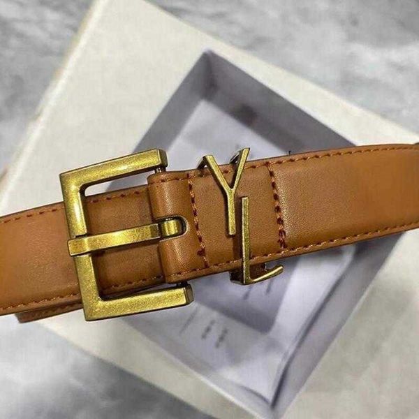 

belt for women genuine leather 3.0cm width men designer belts y buckle cnosme womens waistband cintura ceintures with boxka60ka60, Black;brown
