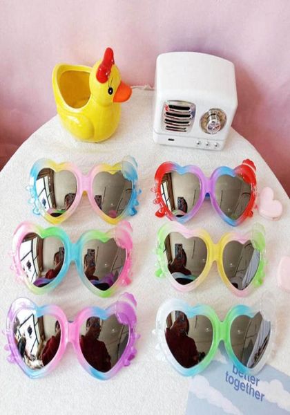 

cartoon rainbow kids sunglasses love girls sunglasses baby sunglasses beach girls glasses kids glasses uv400 girls accessories b365044435, Blue