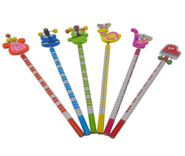 

colorful music themed pencils with cute cartoon musical instruments patterns pack of 67979350