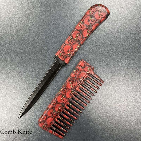 

styling safe lock mechanism stainless steel hair cutting comb blade hair styling comb knife