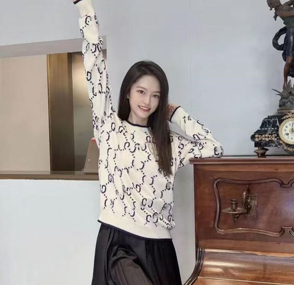 

23ggs autumn new women's sweaters fashion women designer sweaters coat, White;black