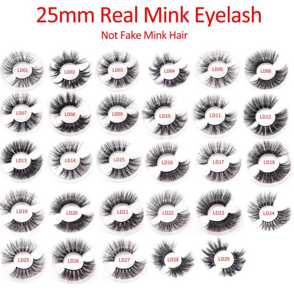 

elr002 whole 25mm 3d real mink hair eyelashes 5d super long mink lashes packing in tray accept logo print shipment8912441