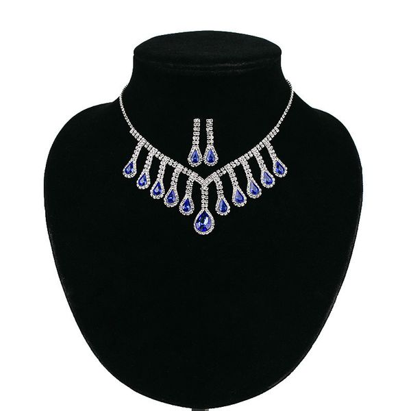 

wedding jewelry sets elegant necklace earrings twopiece set bridal headwear dress with accessories dinner for women 230627, Slivery;golden