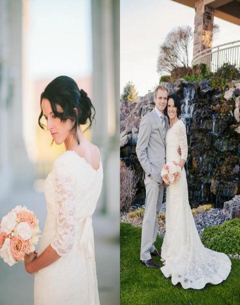 

34 long sleeves lace wedding dresses jewel sheath sweep train modest glamorous white dress for bridal gowns vestidos de noiva 2013785815