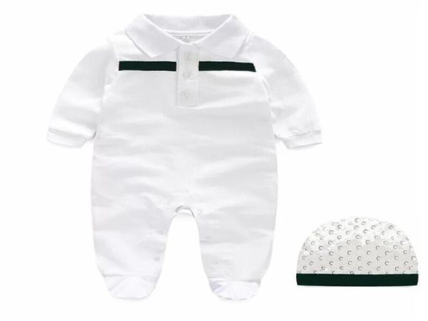 

fashion cute baby boys girls striped rompers hat infant summer children toddler jumpsuits kids cotton turndown collar onesies cov4478883, Blue
