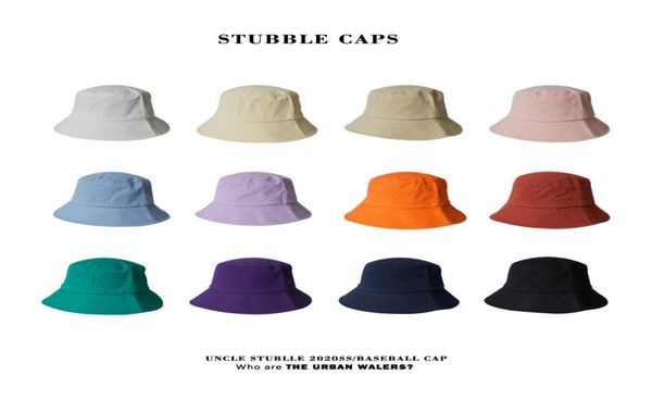 

solid color fisherman hat big brim caps outdoor foldable women and men casual bucket hats spring autumn summer sun protection cap 8195980, Yellow