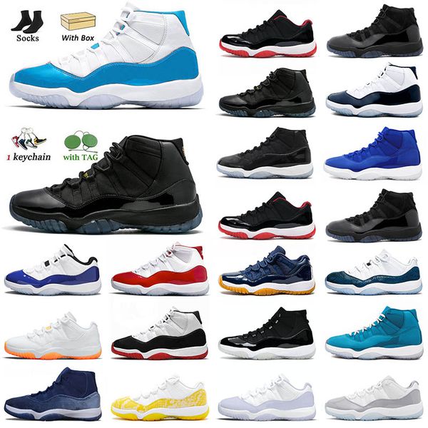 

with box jumpman 11 cherry basketball shoes woman mens 11s retro space jam cool grey gamma blue jam 36-47 green orange jade blue pink 25th a