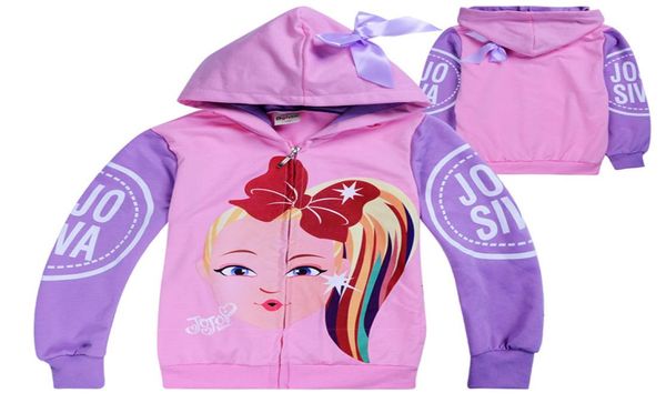 

jojo siwa clothes kids zipper hoodies spring and autumn 412t kids girls hoodies jacket coat 110150cm kids designer clothes girls1332745, Black