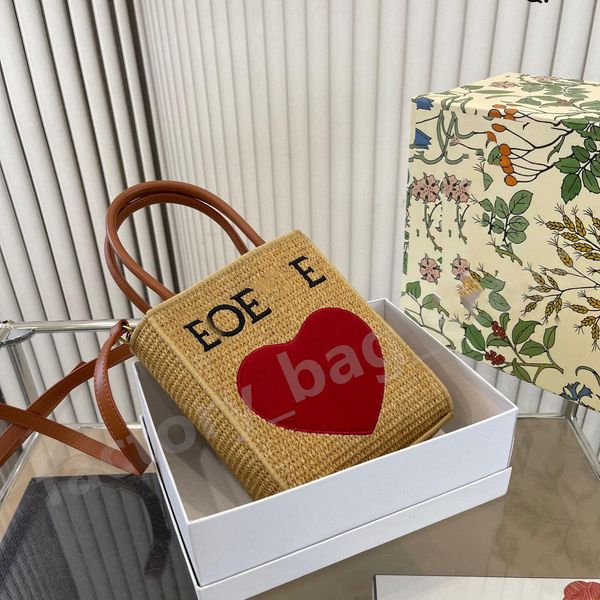 

summer straw bag luxury shoulder bags woven handbags classic basket rattan shopping bags crochet knitting leather strap brand lady beach hol