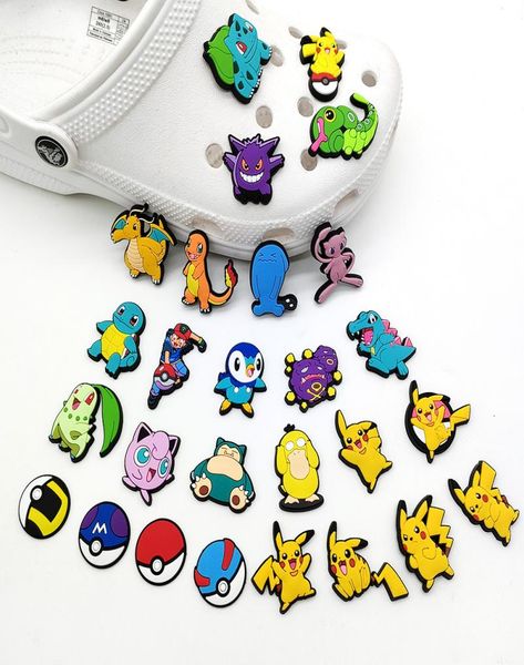 

anime charms whole cute fairy elf ghost monster fire dragon cartoon croc charms shoe accessories pvc decoration buckle soft ru6542069, Blue