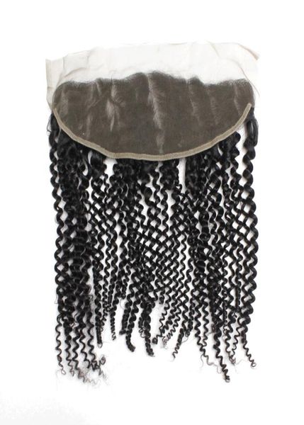 

5pcslot afro kinky curly lace frontal closures brazilian virgin human hair nautral black 130 remy swiss lace frontals for black 6665221