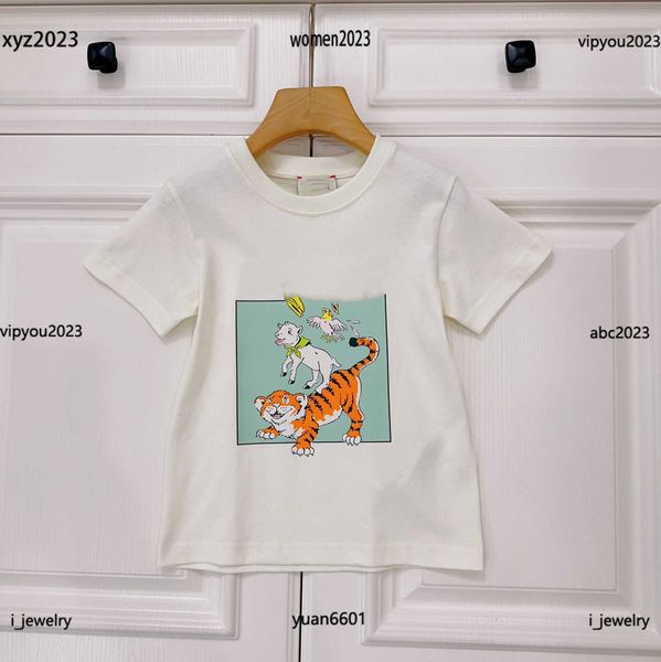 

2023 designer baby clothes kids t-shirt child tiger print short sleeve round neck tees #multiple product, Blue