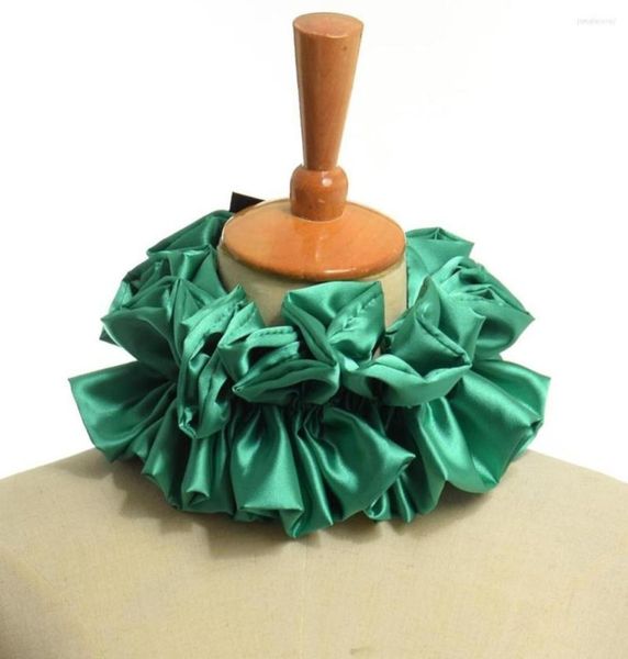 

bow ties clown cosplay satin ruffled neck ruff collar costume accessory1069486, Black;gray