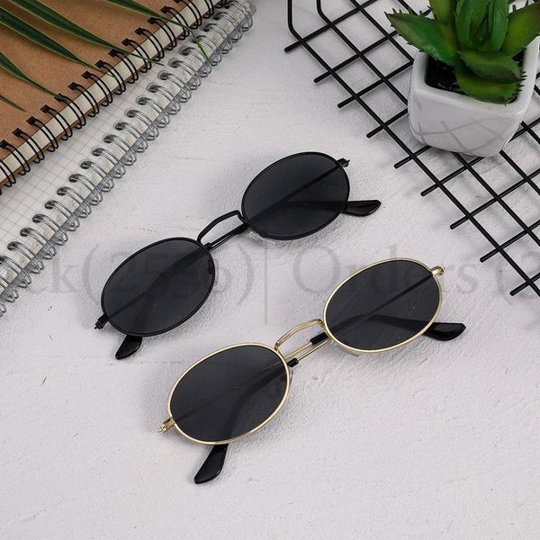 

sunglasses frames classic small frame oval women men brand designer alloy mirror sun glasses drop in stock ship within 24 hours 230629, Silver