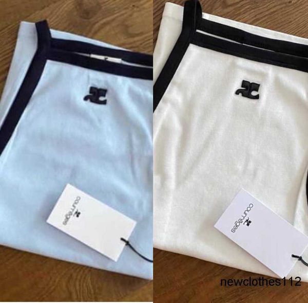 

courreges women's tanks camis candy color sleeveless tank vest25745, White