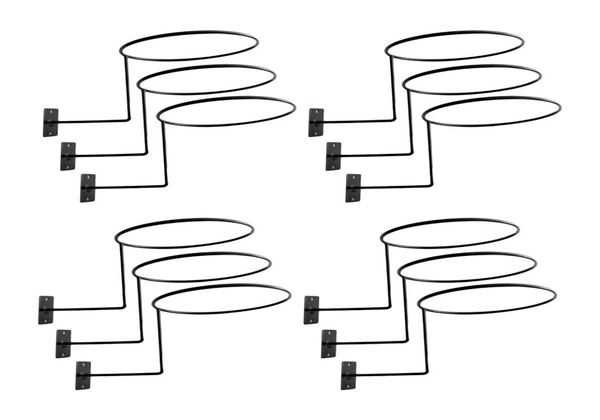 

12 pcs wall mount helmet display holder rack hanger for fisherman sun hat cap3517213