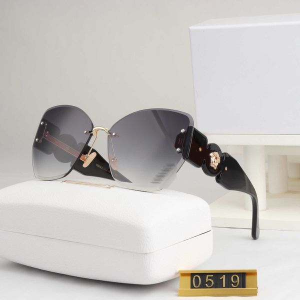 

designer versage sunglasses vercace new fanjia frameless trimmed sunglasses cross border uv resistant gradient fashion sunglasses 9150, White;black