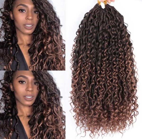

18 inches new goddess locs hair products crochet hair extensions synthetic braids hair locks crochet braids for women 18inch fashi3139206, Black