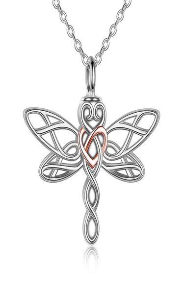 

pendant necklaces dragonfly urn necklace for ashes keepsake jewelry women9109341, Silver