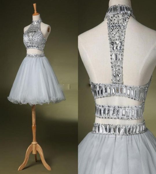 

shiny short little fashion cocktail dresses crystals beaded pleats mini tulle special occasion party gowns custom made cockta4229642, Black