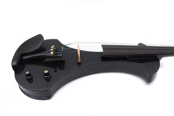 

yinfente black electric violin 44 sweet sound case bow ebony fittings
