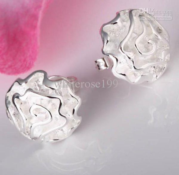 

whole lowest christmas gift 925 sterling silver fashion earrings ye0034101108, Golden;silver