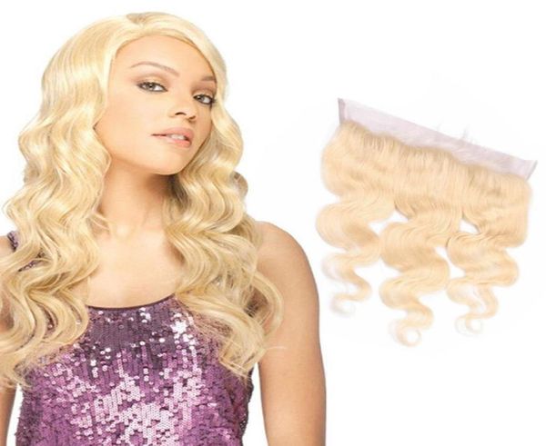 

brazilian 613 color body wave virgin human hair 13x4 lace frontal part ear to ear blonde 1024inch5042487, Black;brown