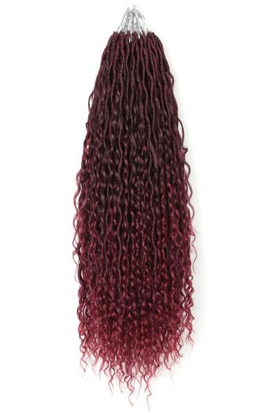 

natural colored synthetic hair extensions for braiding messy goddess 18inch bohemian curly crochet braids hair extensions for afro3309538, Black