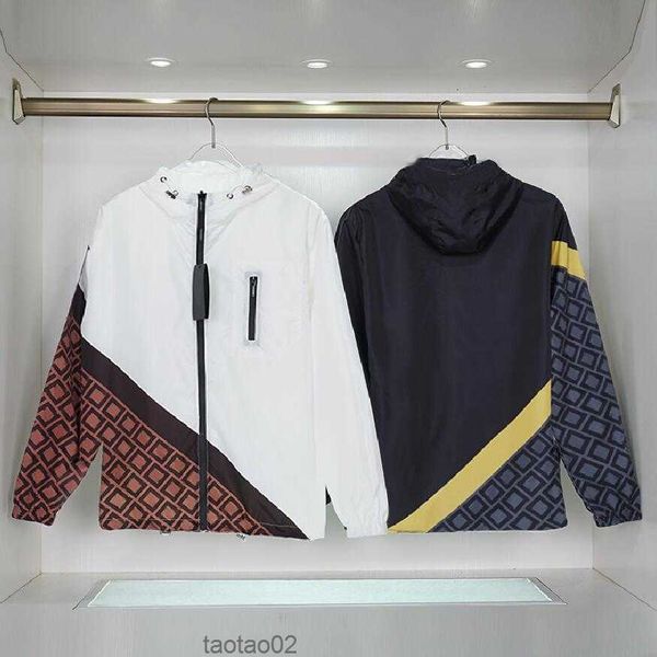 

black white designer jackets men's long sleeve windbreaker hoodie casual sports coat fashion jogging fitness thin sportswear m-2xlm0ci, Black;brown