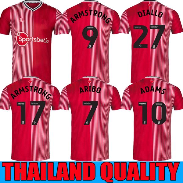 

23 24 south amptons aribo soccer jerseys redmond 2023 2024 armstrong ward prowse elyounoussi romeu football shirts men kids kit saints red, Black;yellow